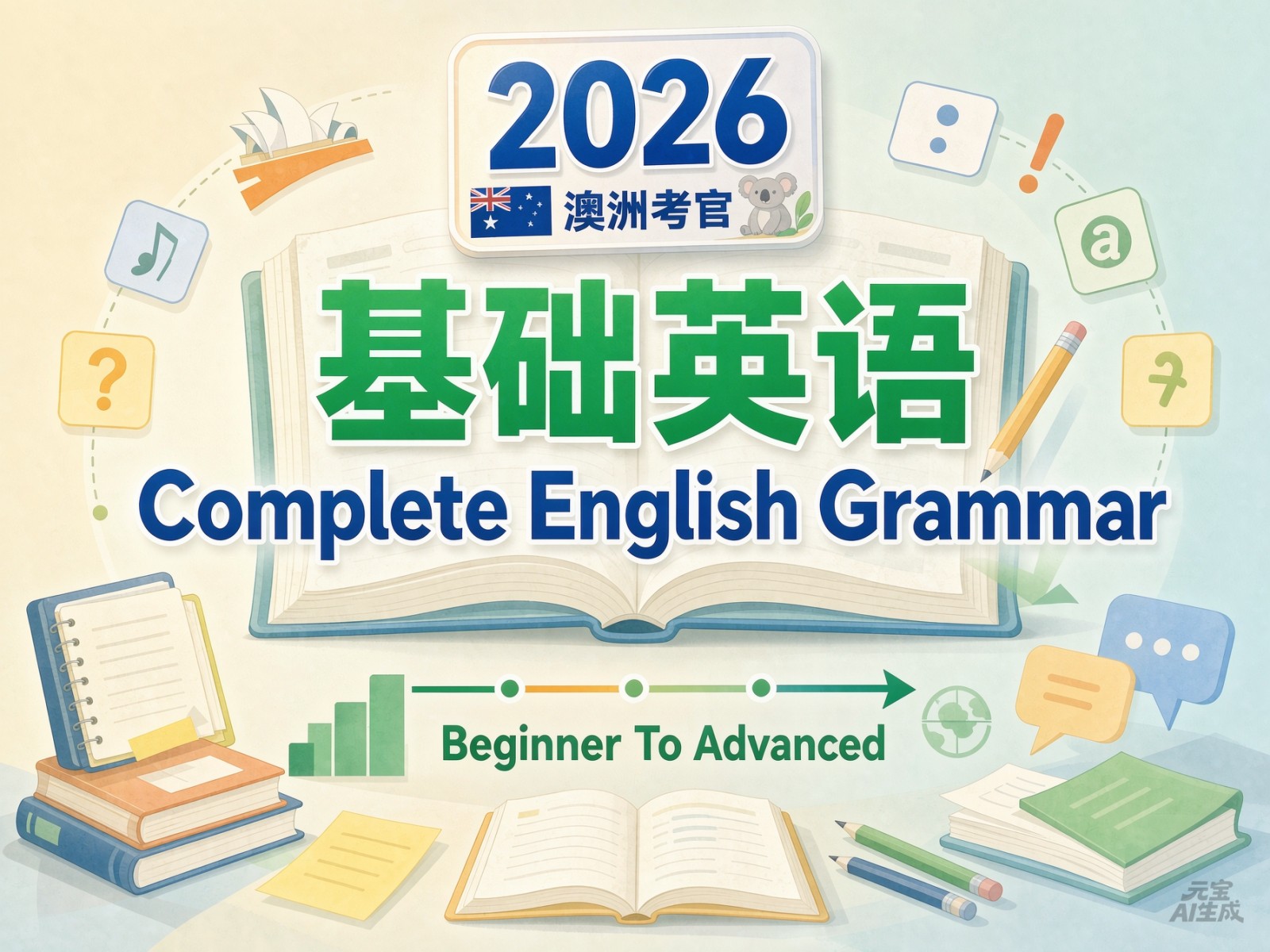2026澳洲考官基础英语Complete English Grammar Beginner To Advanced下