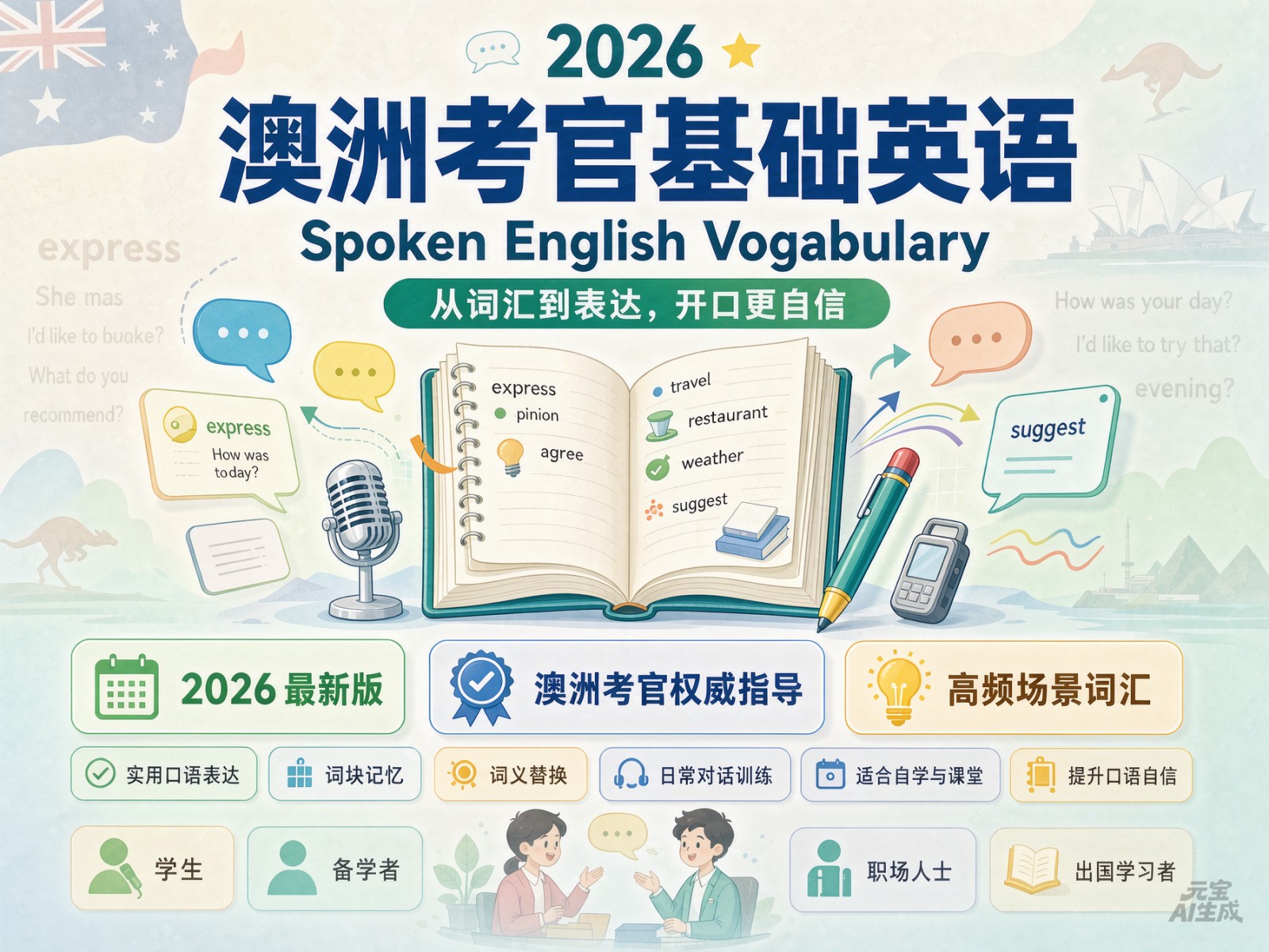 2026澳洲考官基础英语Spoken English Vocabulary