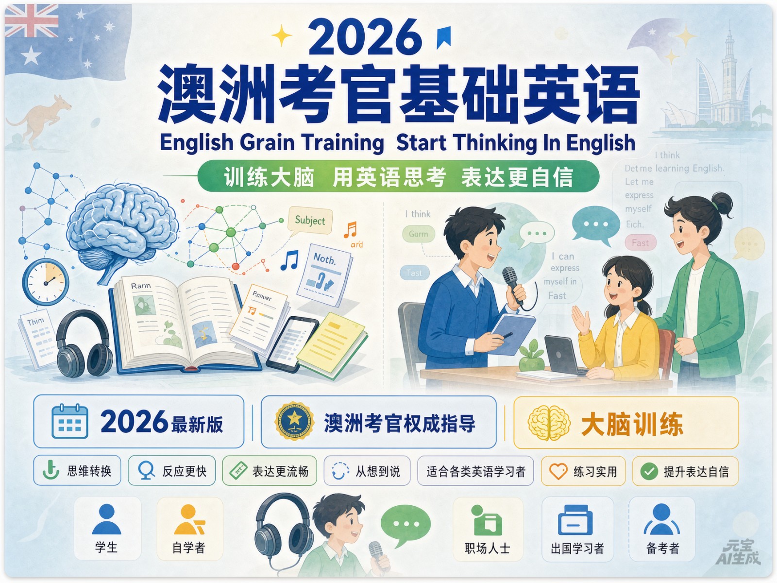 2026澳洲考官基础英语English Brain Training Start Thinking In English
