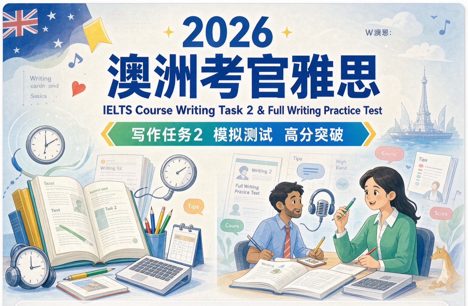2026澳洲考官雅思7. IELTS Course Writing Task 2 & Full Writing Practice Test