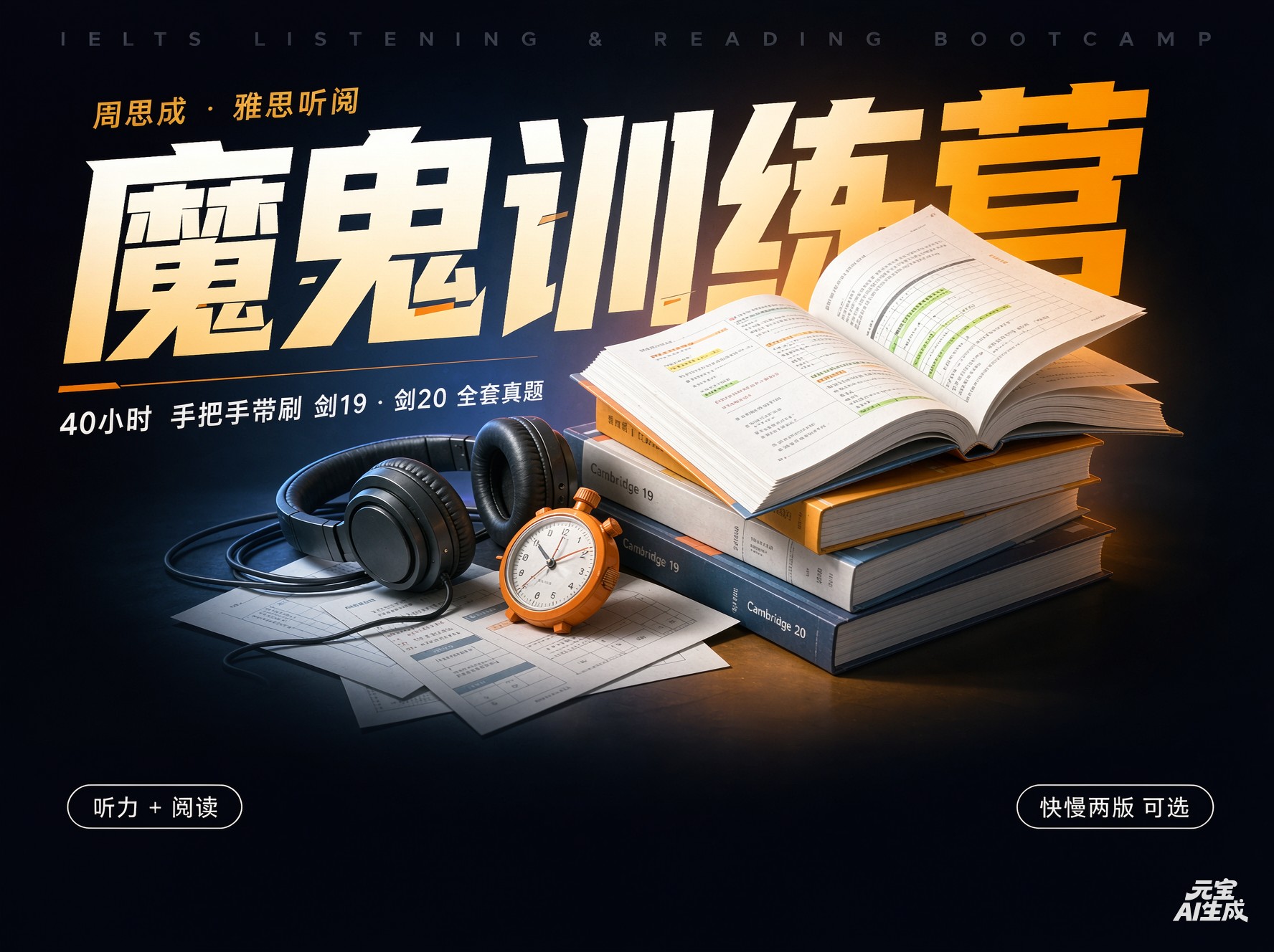 周思成雅思听阅魔鬼训练营
