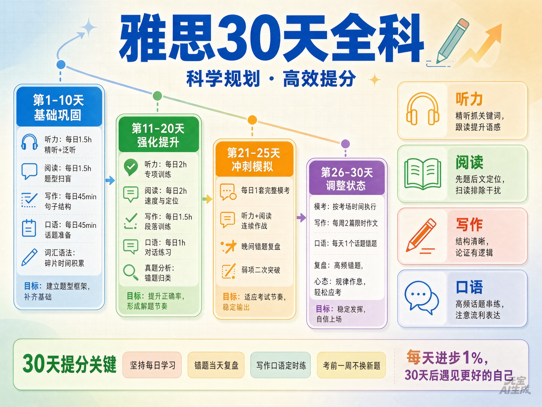 雅思30天全科听力